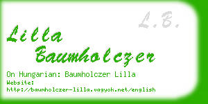 lilla baumholczer business card